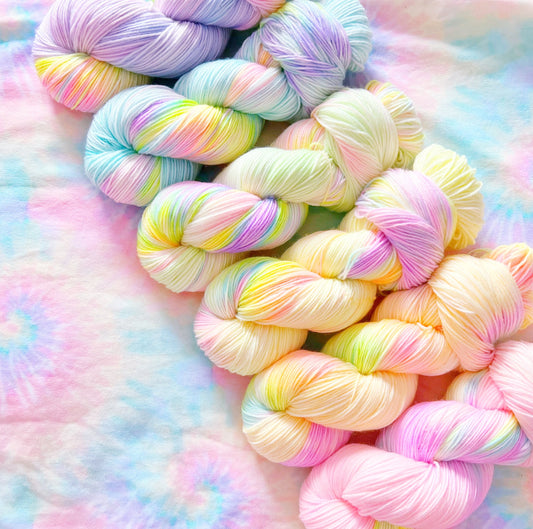 Holographic Unicorns Full Sets hand dyed yarn, Sock yarn, Dk Yarn, Aran Yarn, Chunky Yarn, Super Chunky Yarn, Sparkle Yarn, 100g, 50g, 20g