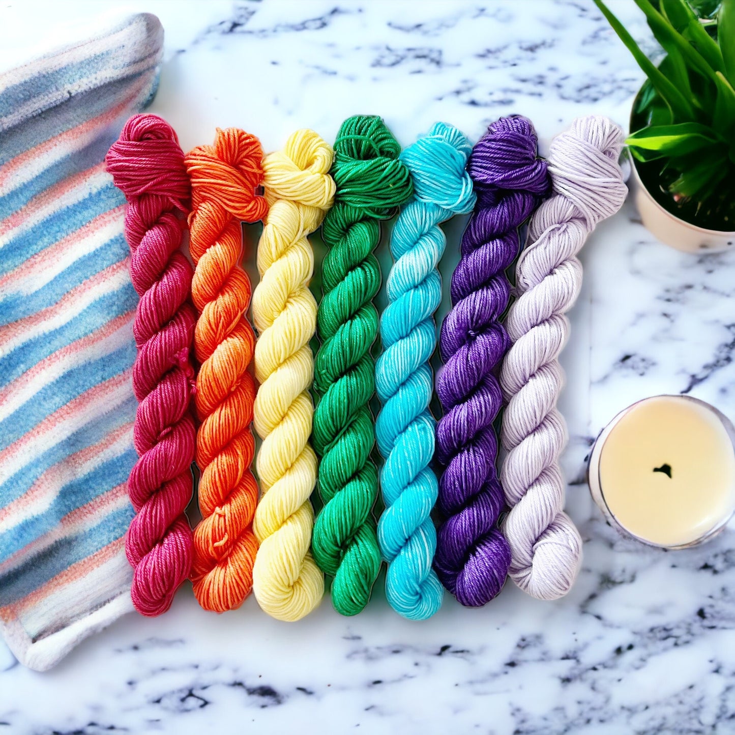 Be The Rainbow Single Skeins hand dyed yarn, 4ply/sock/fingering, DK, aran, Chunky yarn, tonal yarn, Unicorn yarn, pastel yarn