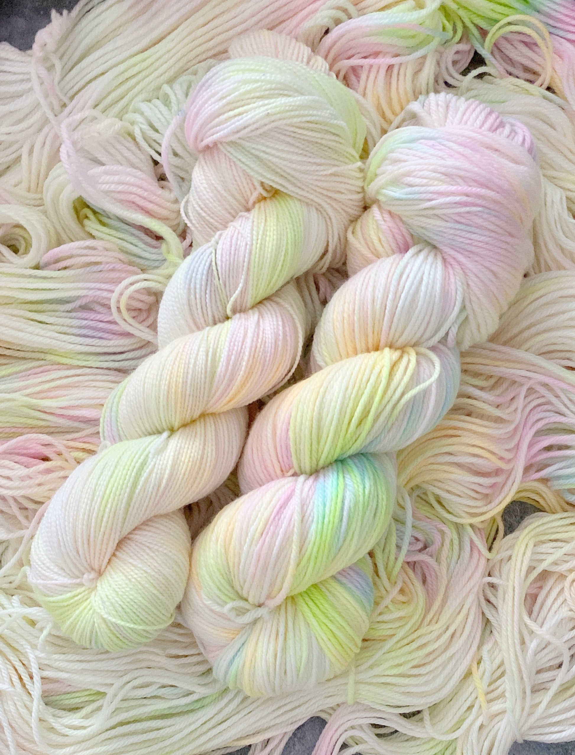 Cloud Dreamer hand dyed yarn, Dyed To Order, 4ply/sock/fingering, DK, aran, Chunky yarn, whimsical yarn, pastel yarn, unicorn yarn